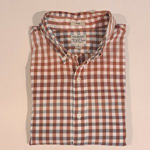 J. Crew Men's Large Slim Fit Stretch 98% Organic Cotton Shirt Style AI902